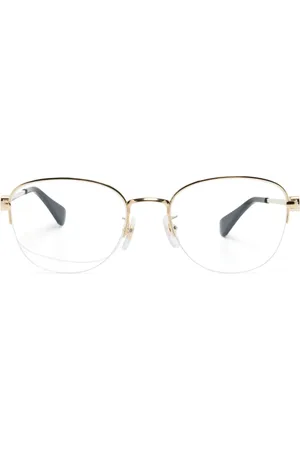 Cartier Logo-plaque round-frame glasses