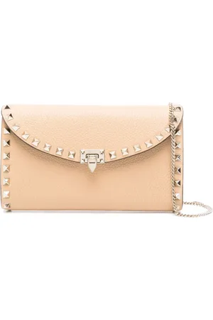 VALENTINO GARAVANI Rockstud leather clutch bag