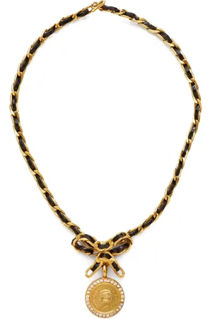 CHANEL 1995 Mademoiselle profile pendant necklace