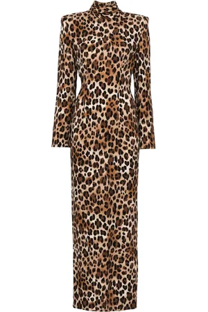 Rowen Rose Leopard-print maxi dress