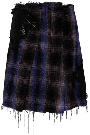 SONG FOR THE MUTE Check skirt