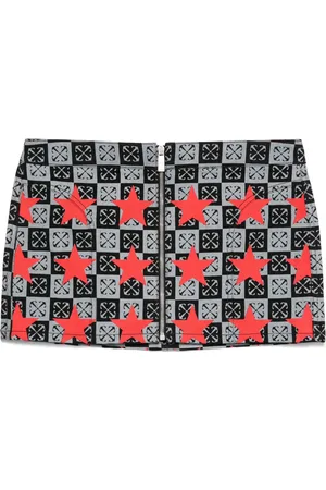 OFF-WHITE Star-print denim skirt