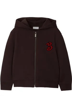Burberry Logo-patch zipped hoodie