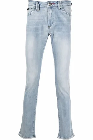 Philipp Plein Logo-plaque slim-cut jeans
