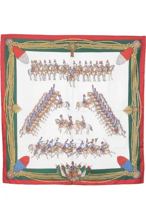Gucci Cavalry-print silk scarf