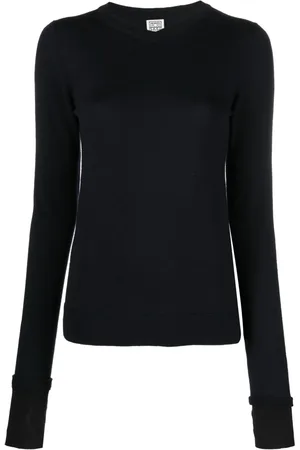 Totême Crew-neck thumbslot jumper