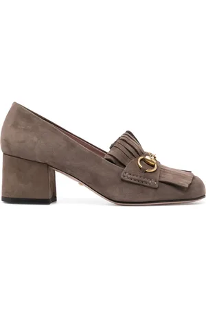 Gucci Horsebit suede pumps