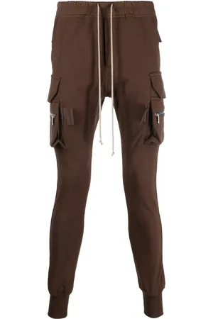 Rick Owens Drawstring drop-crotch track pants