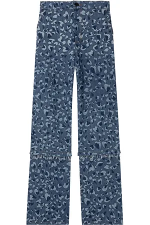 AZ FACTORY Linda leopard-print wide-leg trousers