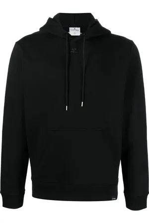 Courrèges Logo-patch drawstring hoodie