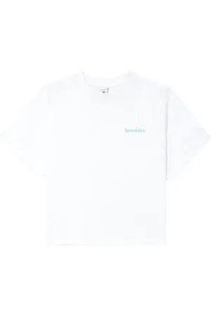 Sporty & Rich Logo-print cotton cropped T-shirt
