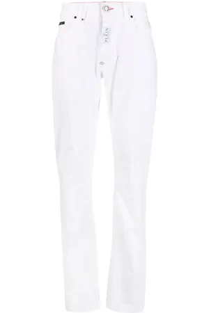 Philipp Plein Logo-plaque slim-cut jeans