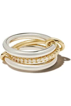 SPINELLI KILCOLLIN 18kt white and sterling Libra diamond linked ring