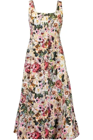 ADAM LIPPES Amelia floral-print midi dress