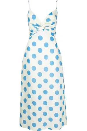 Cala De La Cruz Sabina polka dot-print linen dress