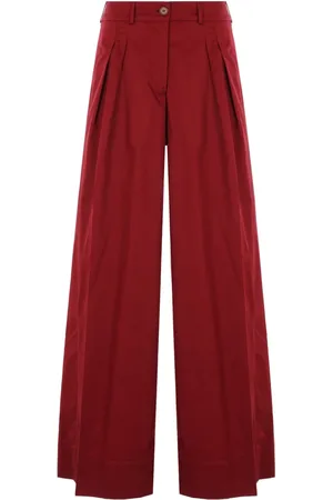 Crida High-waisted poplin trousers