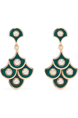 SELIM MOUZANNAR 18kt rose gold Fish For Love diamond drop earrings