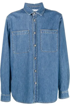 Moschino Teddy bear-print denim shirt