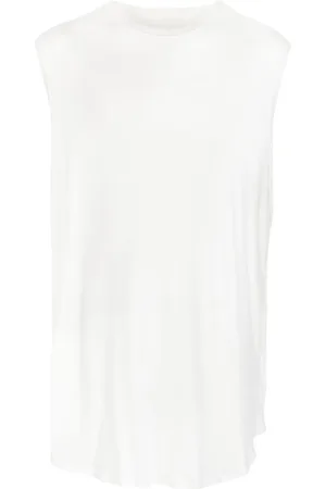 JULIUS Curved-hem cotton tank top