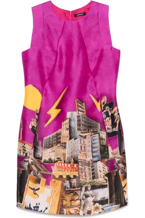 VERSACE 2000s printed mini dress