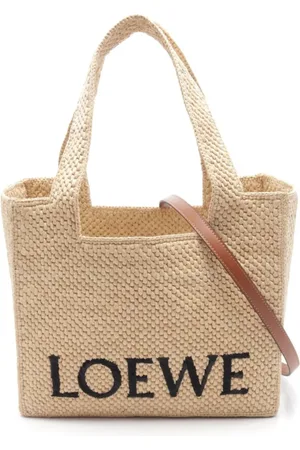 Loewe 2020 raffia tote bag