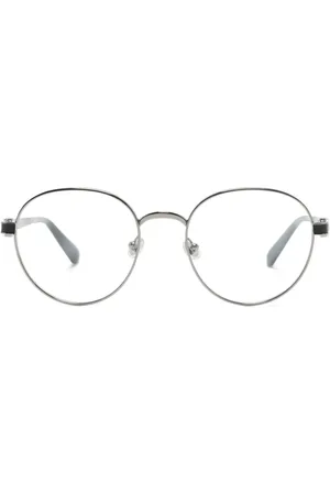 Moncler Logo-plaque oval-frame glasses