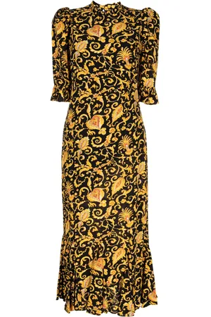 Rhode Felix baroque-print midi dress