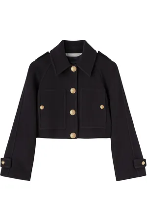 Palm Angels Virgin-wool blend cropped coat