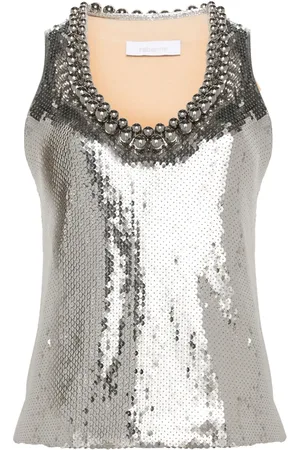 Paco rabanne Sequin-embellished top