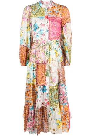 ZIMMERMANN Patchwork floral-print dress