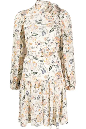 ULLA JOHNSON Floral-print bow-detail dress
