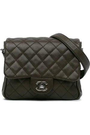 CHANEL 2016-2017 CC Quilted Caviar crossbody bag