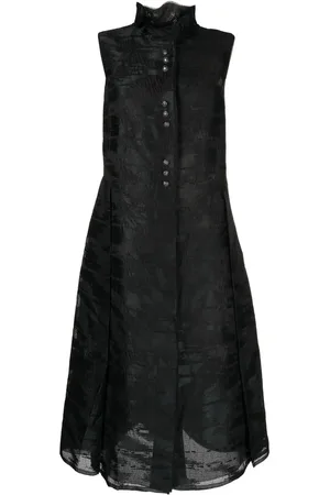 SHIATZY CHEN Brushed-print detail midi dress