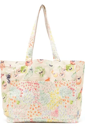 Collina Strada Painterly-print cotton tote