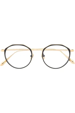 Linda Farrow Cesar round-frame etched glasses