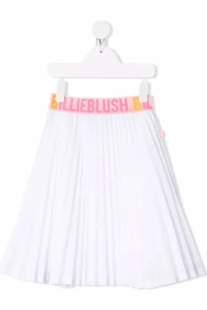 Billieblush Logo-waistband pleated skirt