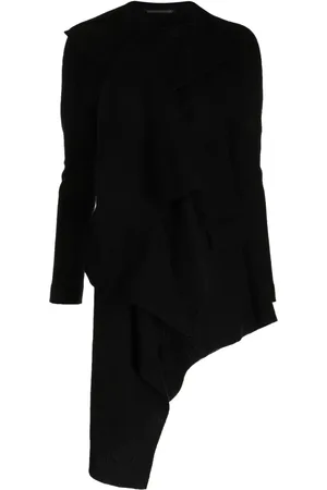 YOHJI YAMAMOTO Asymmetric-hem wool coat