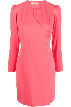 Twin-Set Long-sleeve wrap dress
