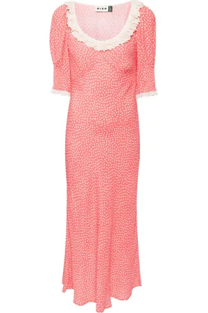 RIXO London Juliette polka dot-print midi dress