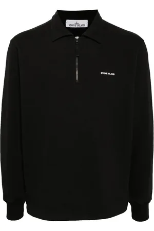 Stone Island Half-zip cotton polo shirt