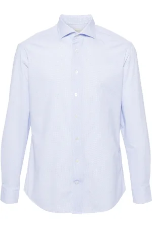 Traiano Milano Polka dot cutaway-collar shirt
