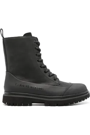 Calvin Klein Panelled leather ankle boots