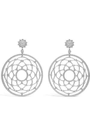 Leo Pizzo 18kt white gold diamond Merletti earrings