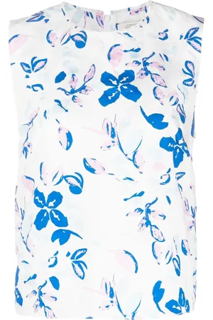 Dorothee Schumacher Floral-print cut-out sleeveless blouse