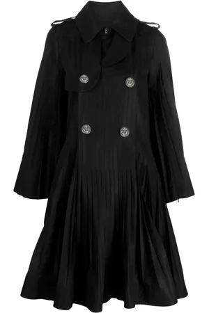 SACAI Double-breasted peplum coat