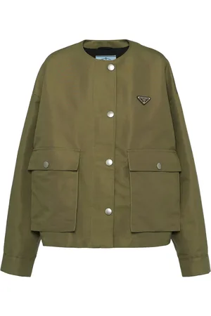 Prada Triangle-logo canvas blouson jacket
