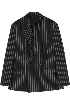 Marina Yee Striped double-breasted blazer