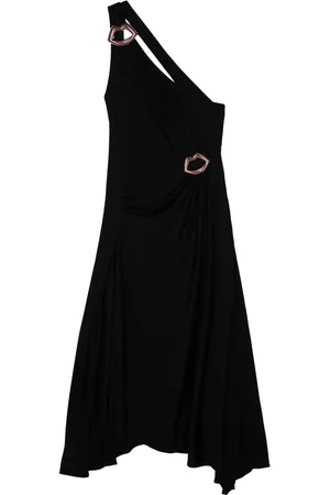 Sonia by Sonia Rykiel Lips-motif asymmetric midi dress