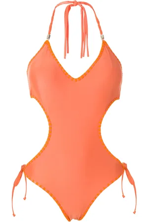 AMIR SLAMA Tie cut-out one-piece
