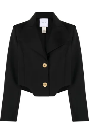 Patou Cropped virgin wool-blend blazer